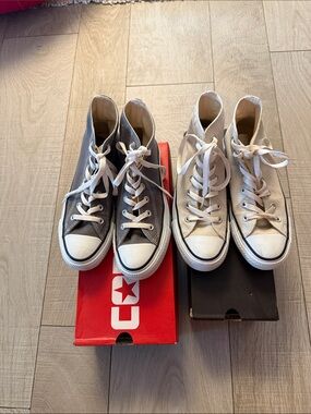 Two pair Converse women canvas all star
